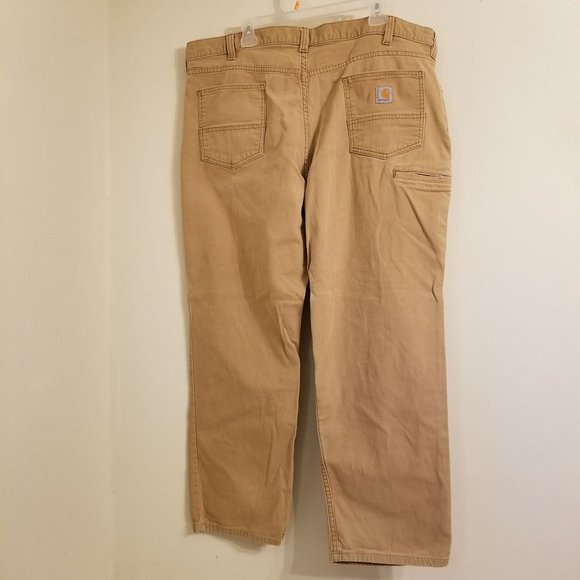 Carhartt 42x30 Relaxed Fit Pants 102517 918 Brown Rugged Flex Canvas Work - Picture 4 of 6